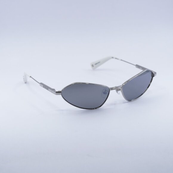Jacquemus BAMBINO METAL JAC/68 C3 Sunglasses Silver Cat Eye Frame, Grey Lenses - Picture 1 of 12
